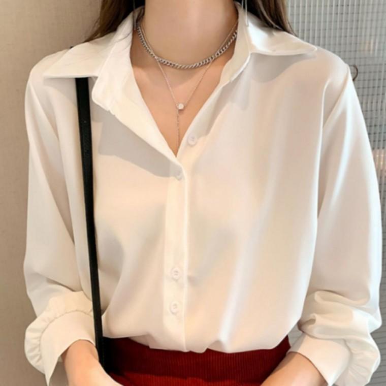 봄 심플 베이직 여성 셔츠 블라우스 하객룩 베이직 블라우스 베이직 여성