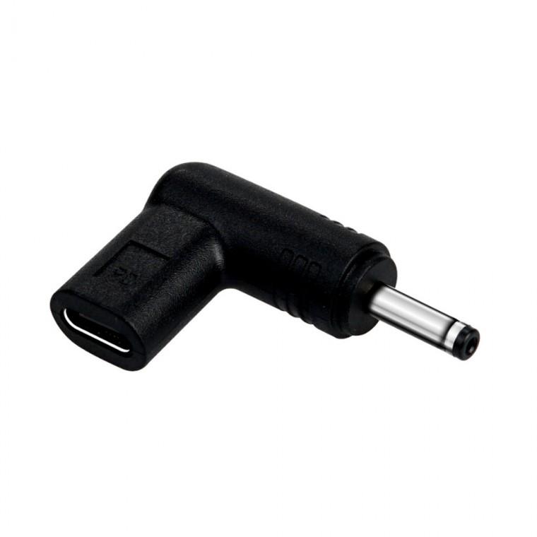 USB C타입 to DC 젠더 꺾임형 노트북 충전용 19.5V 3.5 x 1.35
