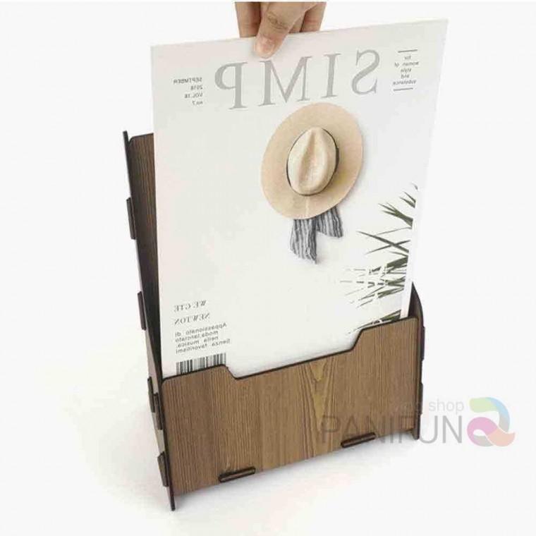 조립식 A4 우드 카달로그 꽂이 카달로그꽂이 브로셔꽂이 잡지스탠드 카탈로그거치대 전단지꽂이