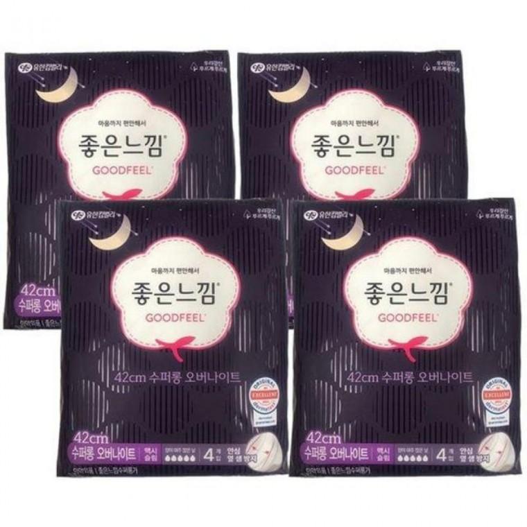 오버나이트 4입 수퍼롱 12팩 좋은느낌 x 42cm