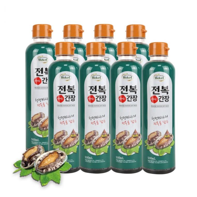 웰크리 맛더한 전복 간장 500mlx8개 어간장 만능 맛간장 선물세트 추석 명절