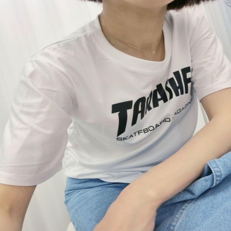 프린팅 여름 반팔티셔츠 남여공용반팔티 2컬러 오버핏 여성 남성반팔티 실루엣 모두팜
