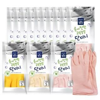 명진 단미니 고무장갑 소(S) 아이보리 옐로우