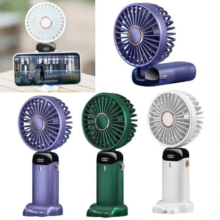 손선풍기 5단 LED 아이스블라스트 목걸이선풍기 스마트폰거치대 휴대용선풍
