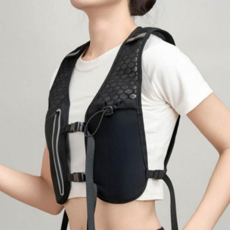 넉넉한 후면 수납 세로 포켓 러닝 조끼 마라톤 베스트