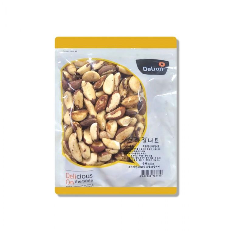 햇 100% 브라질너트 400g 완태 브라질넛트 건강간식 무염 페루산 견과류 지퍼백포장