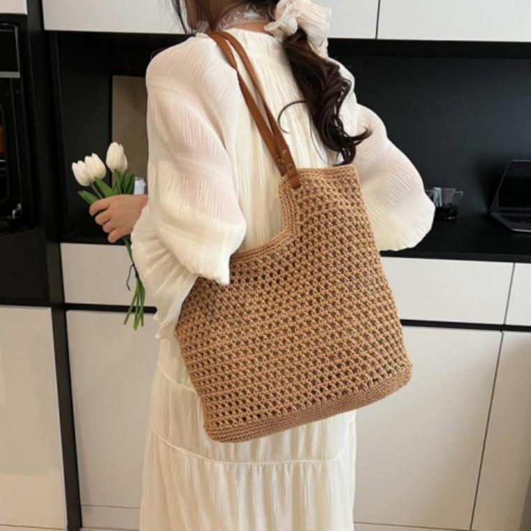 여성 데일리 여름 시스루 라탄 숄더백 여성가방 숄더백 핸드백 포켓가방 여행가방