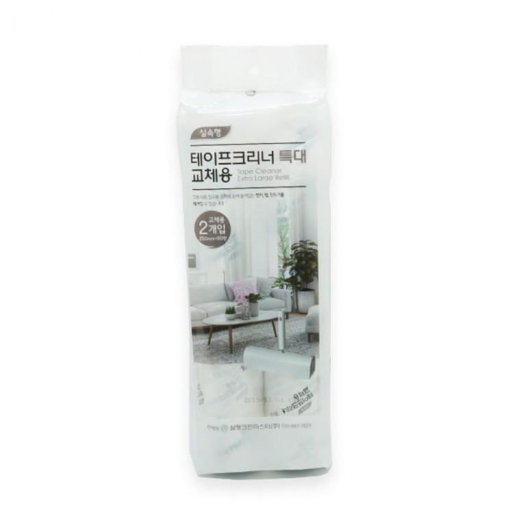 삼정 사선컷팅 실속형 테이프크리너 특대 리필 교체용 25cmx60매 2개입 리필 돌돌이크리너 사선커팅