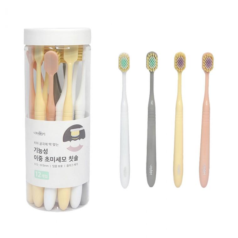 기능성 이중 초미세모 칫솔12개입 -R