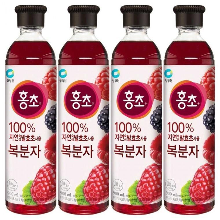 대상 청정원 홍초 복분자 900ml x 4개