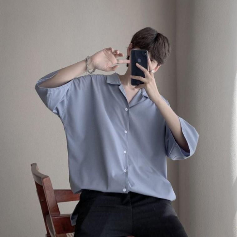 남성 여름 오버핏 반팔셔츠 캐주얼 반팔남방 3컬러 남방 남성셔츠 캐주얼셔츠 오버핏 드레스셔츠