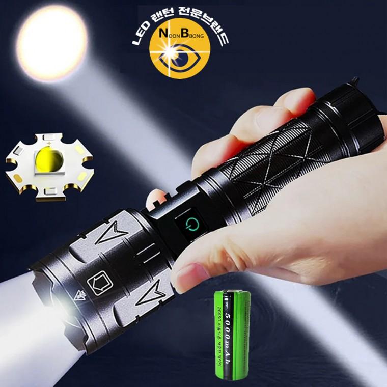 연속사용시간UP LED 충전식 야외 랜턴 손전등 후레쉬 L22 26650충전지