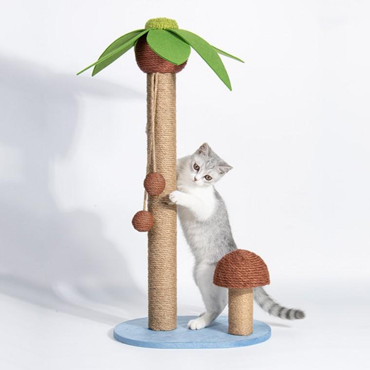 고양이 수직 스크래쳐 야자수 캣타워 73cm