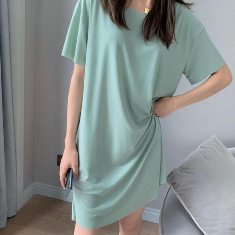 스판 원피스 잠옷 파자마 냉감 홈웨어 이지웨어