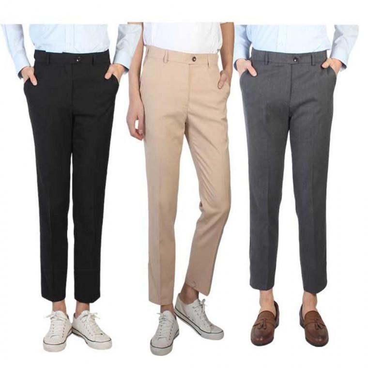 남성 남자 히든밴드 스판 9부슬랙스팬츠 무지 여름 스판 남자 슬랙스 바지