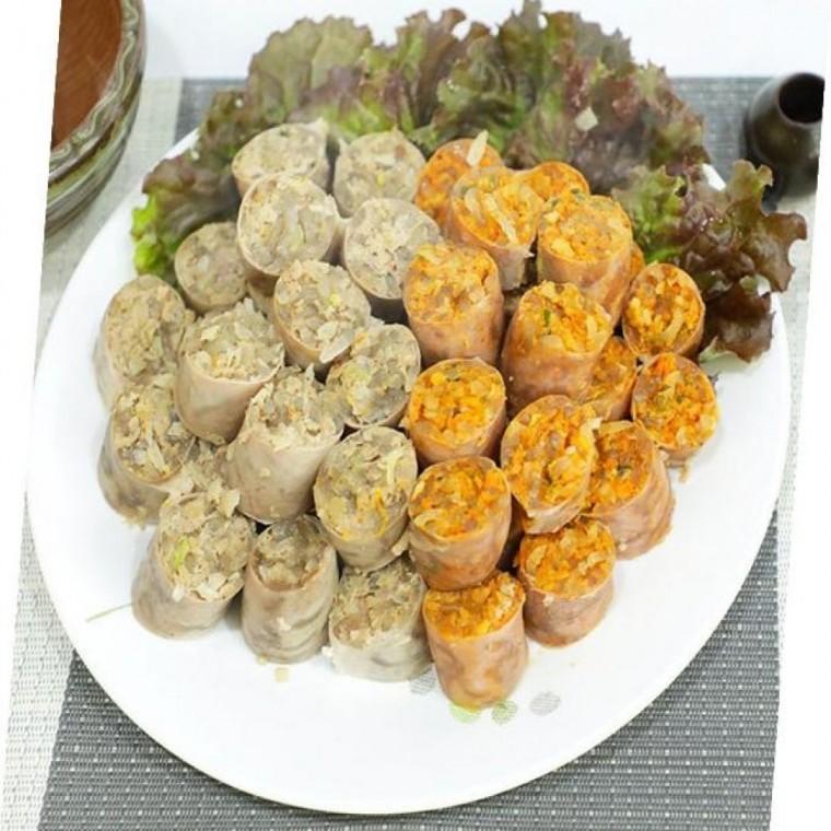 순대 500g 김치 세트 미진 백순대