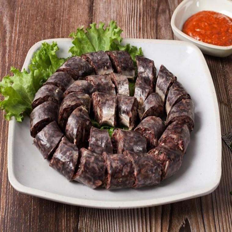 고기 슬라이스 순대 500g 토종 미진