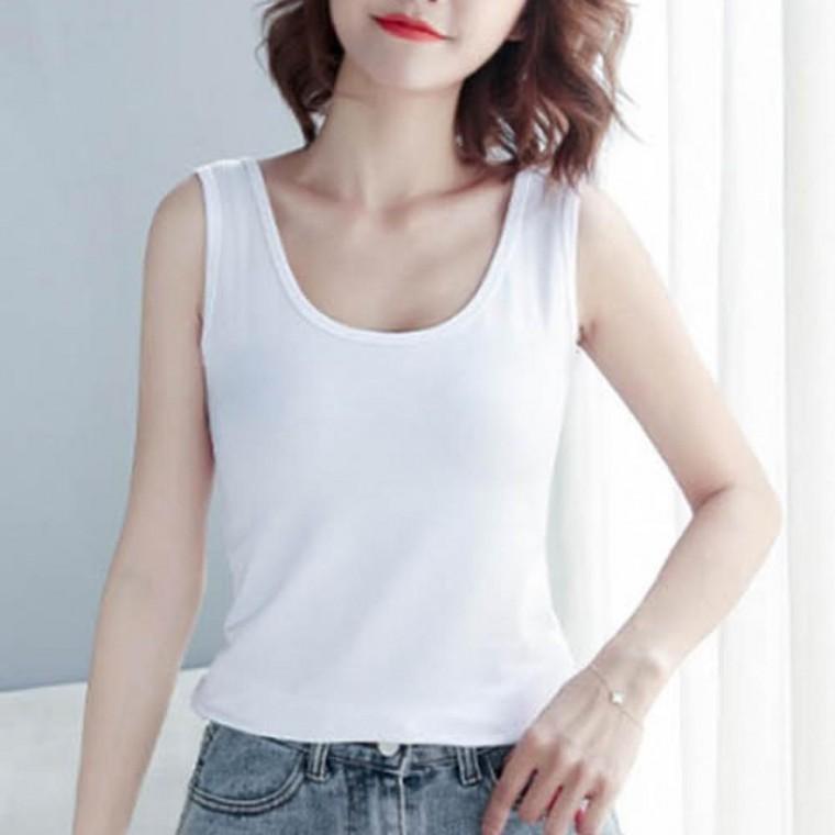 면스판 짱짱 이너웨어 민소매 기본 나시 학생 여성 슬리브리스 기본 나시