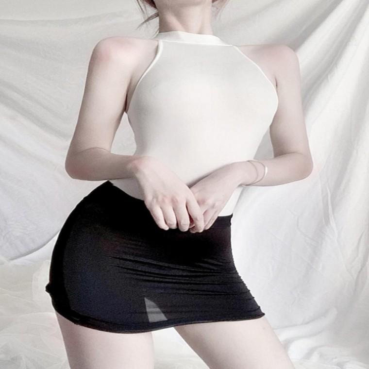 바디수트 홀터넥 여자 여성 올인원 하이레그 올인원 바디수트 여성 속옷