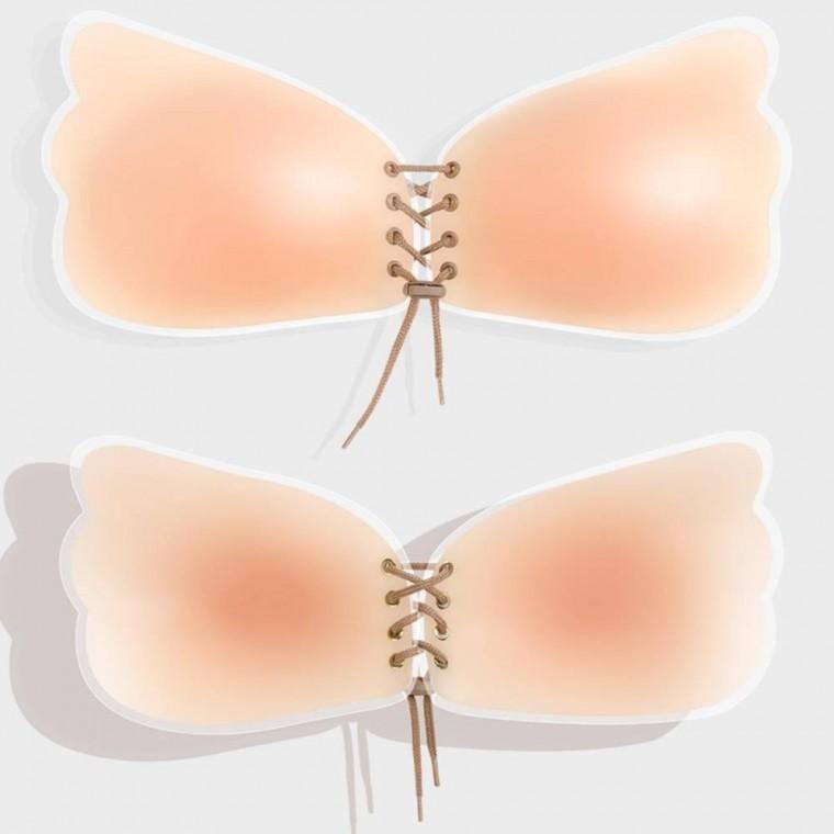 코르셋 끈조절 실리콘누드브라 여성 여자 니플패치패드 실리콘브라 드레스브라