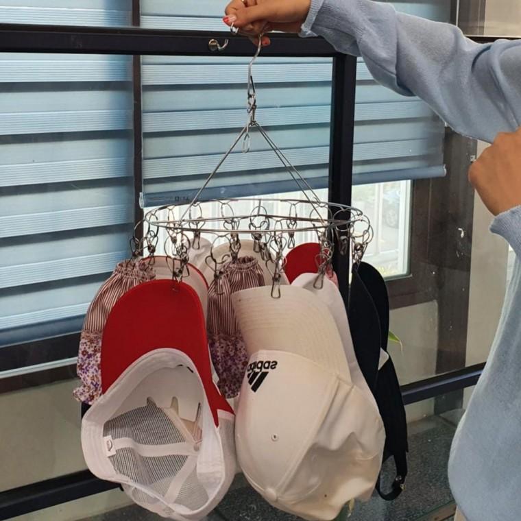 미니건조대 양말 스텐 20구 베란다 빨래 미니 빨래집게