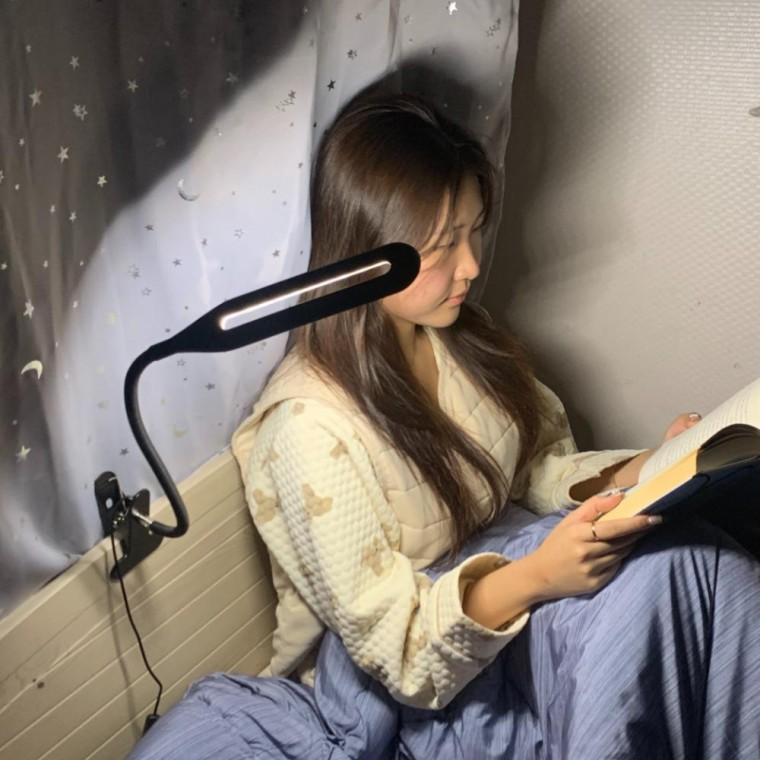집게 USB 블랙 독서등 형조명 스탠드