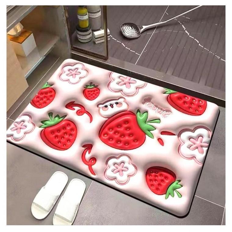 소프트 3D패턴 규조토 발매트 일러스트 빨아쓰는 괴물흡수