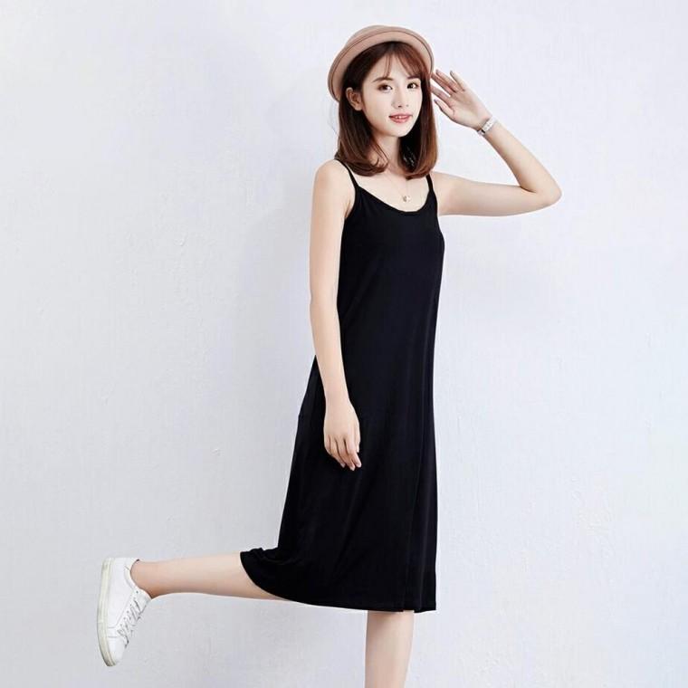 민소매 나시원피스 여름 휴가 롱 슬립 비치