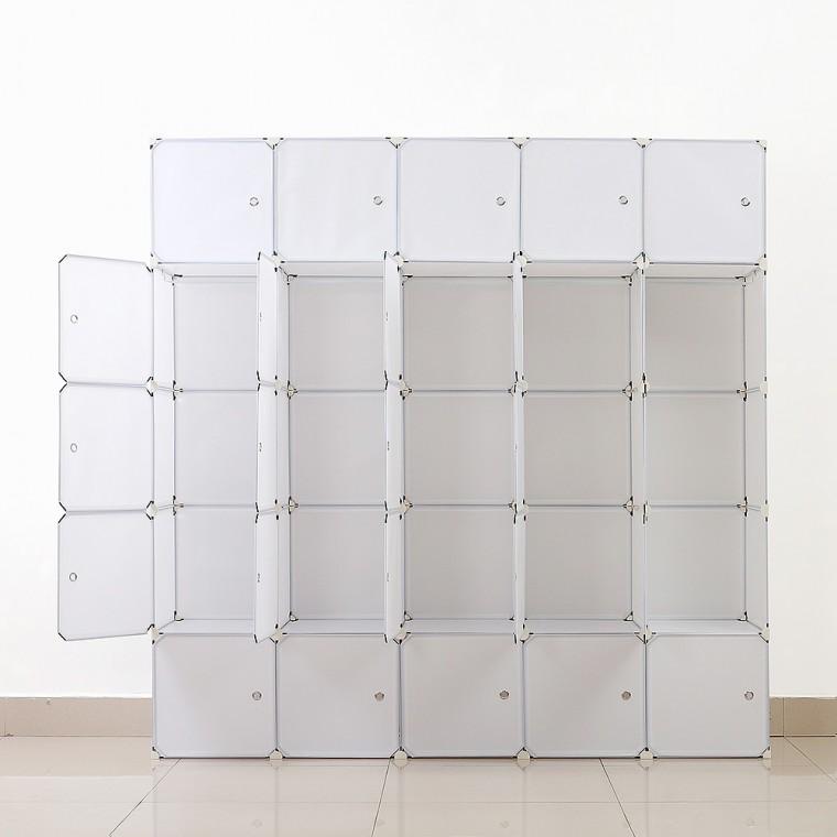 심플리 화이트 선반 옷장(175x175cm) DIY 옷수납장
