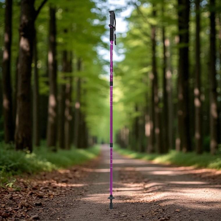 원트레킹 3단 길이조절 등산스틱 트레킹폴 135cm 퍼플