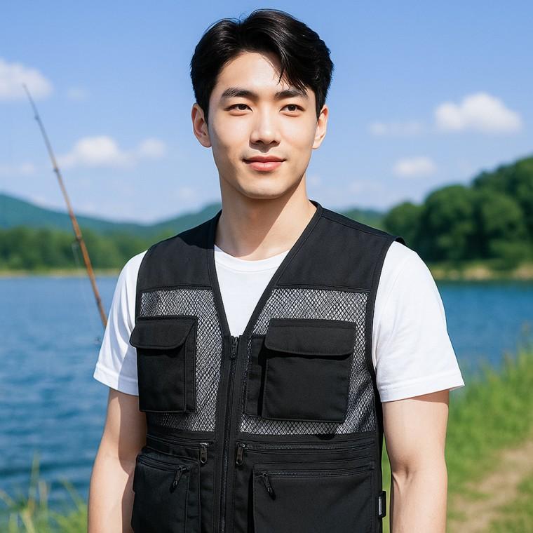 초경량 메쉬 레저 조끼 XL 낚시 등산 작업용조끼