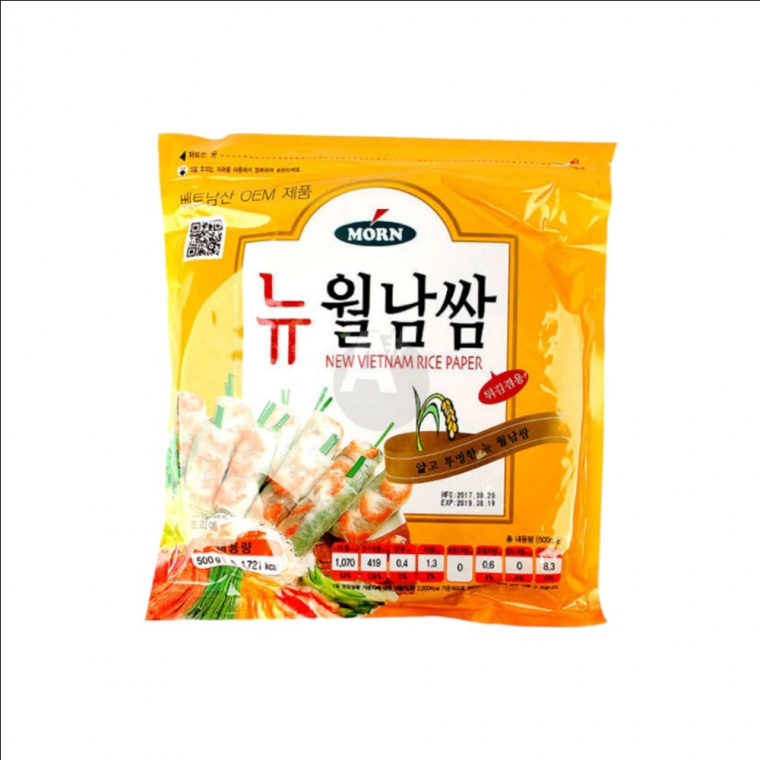 몬 뉴월남쌈 22cm 원형 500g 라이스페이퍼 스프링롤 월남쌈피 쌈종이 춘권피 베트남쌈