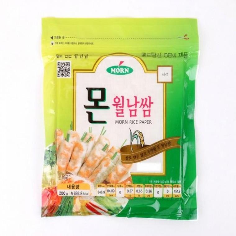 라이스페이퍼 쌀로만든 몬 월남쌈200g(사각) 베트남쌈