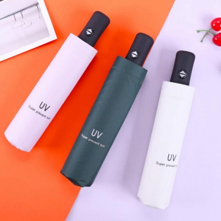 심플 무지 UV 차단 3단 암막 초경량 양산 가벼운 양우산 자동 우산 20대 여성 휴대용 선물