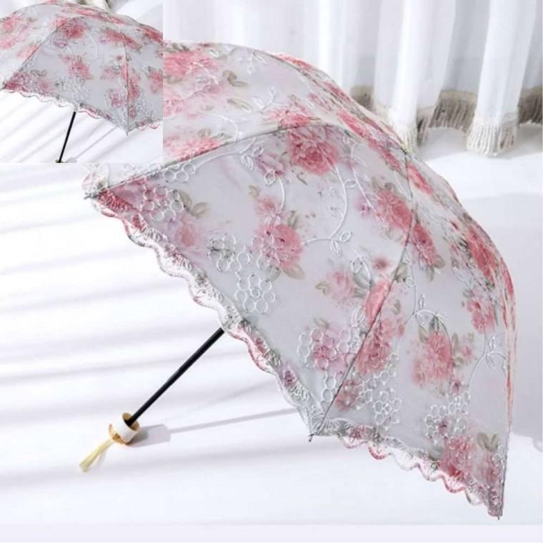 뷰티풀 로즈 레이스 자수 UV차단 자외선차단 양산 선블록 일본양산 초경량양산 레이스양산 여성양산