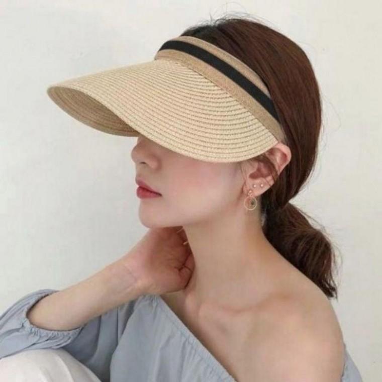 썬캡 내추럴 베이지 아이린 와이드썬캡 와이드 여자 썬캡 여름모자 베이지모자