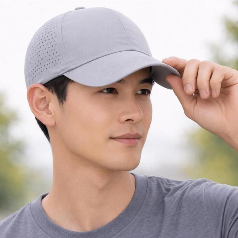 후면 통풍 홀 디테일 넉넉한 빅사이즈 남성 여름 모자