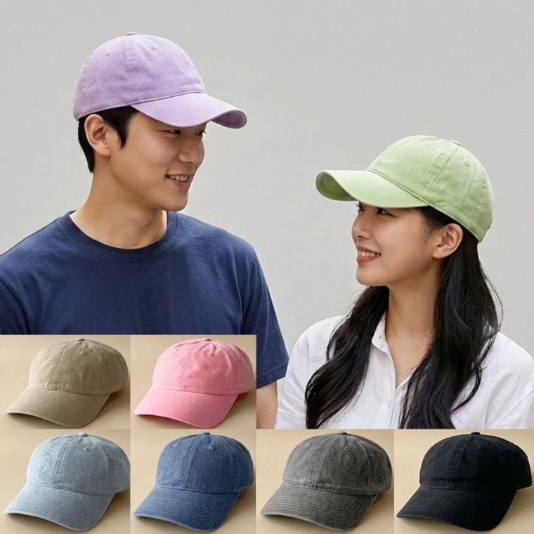 남녀공용 8컬러 데일리 무지 볼캡 야구모자