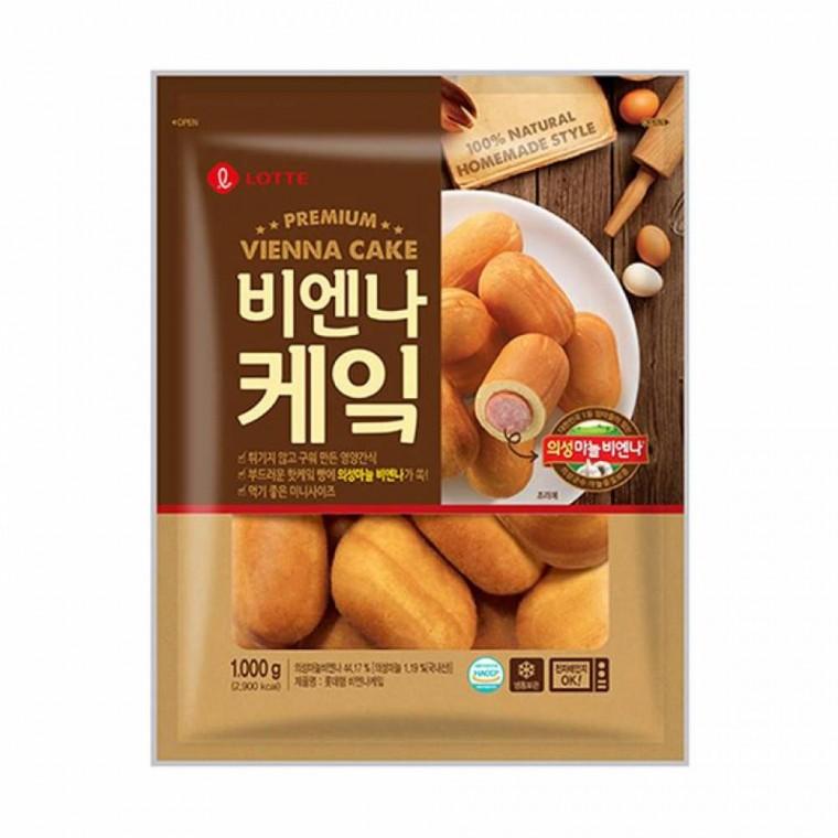 간식 롯데 비엔나케익 1000g X 2개(냉동) 어른