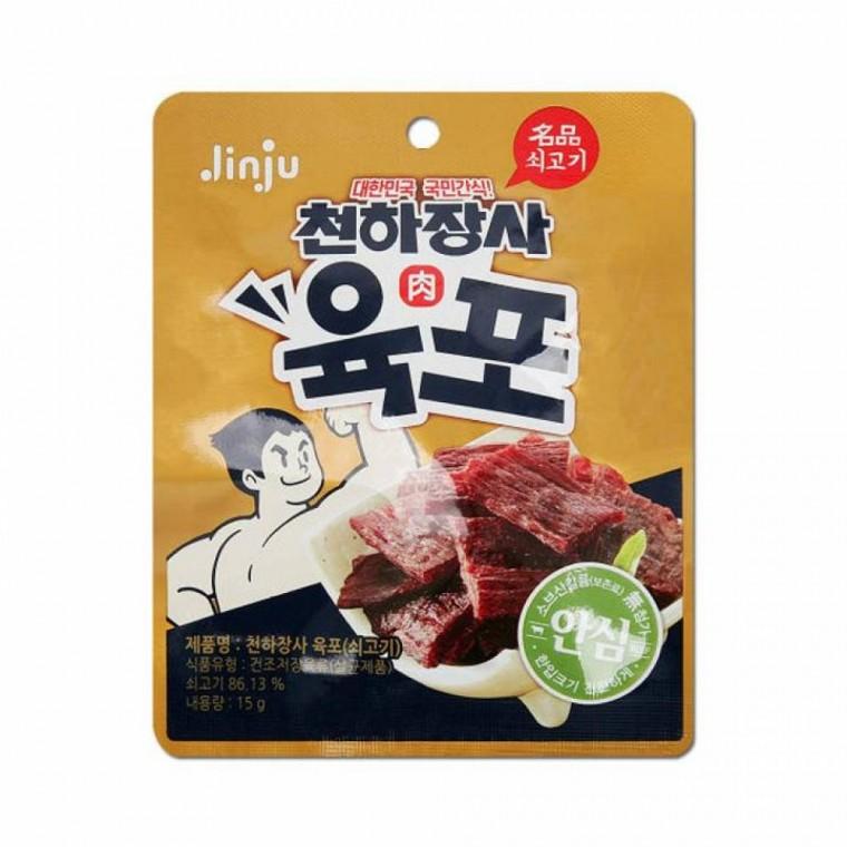 자취 진주 천하장사 육포(쇠고기) 15g X 15개 간단