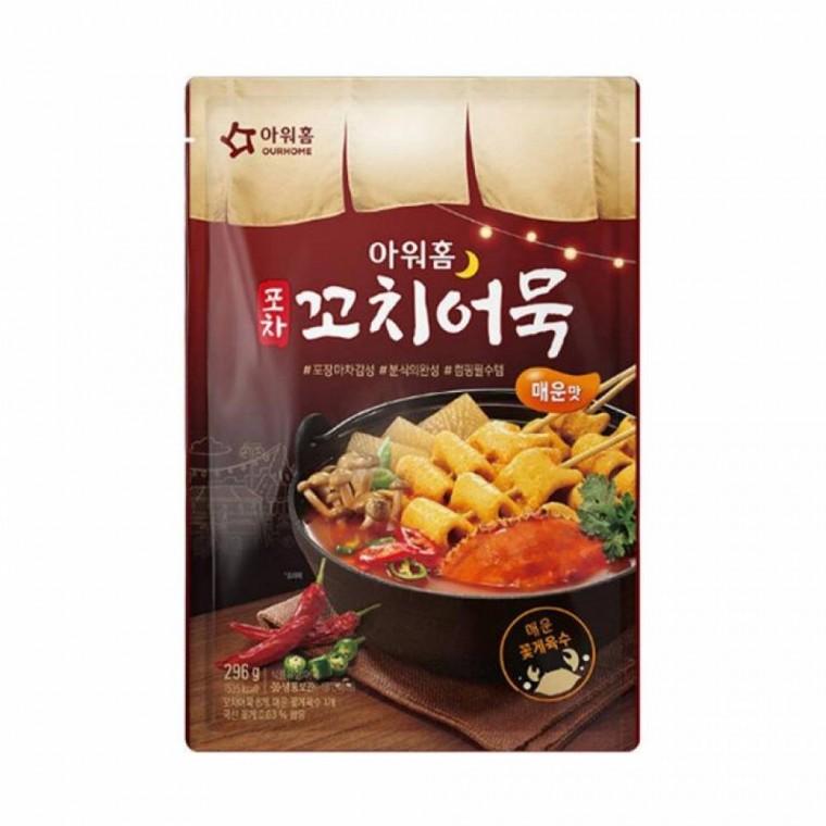 간편식품 아워홈 포차 꼬치어묵 매운맛 296g X 4개(냉동) 어른