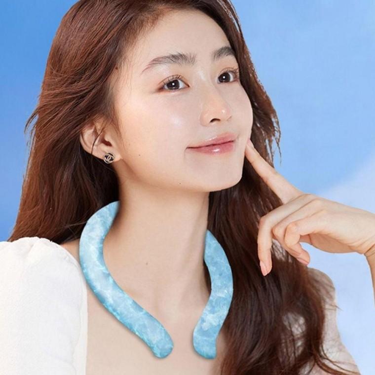 1+1 아이스 부드러운 블루 넥 밴드 얼음 튜브 머플러 쿨링 쿨
