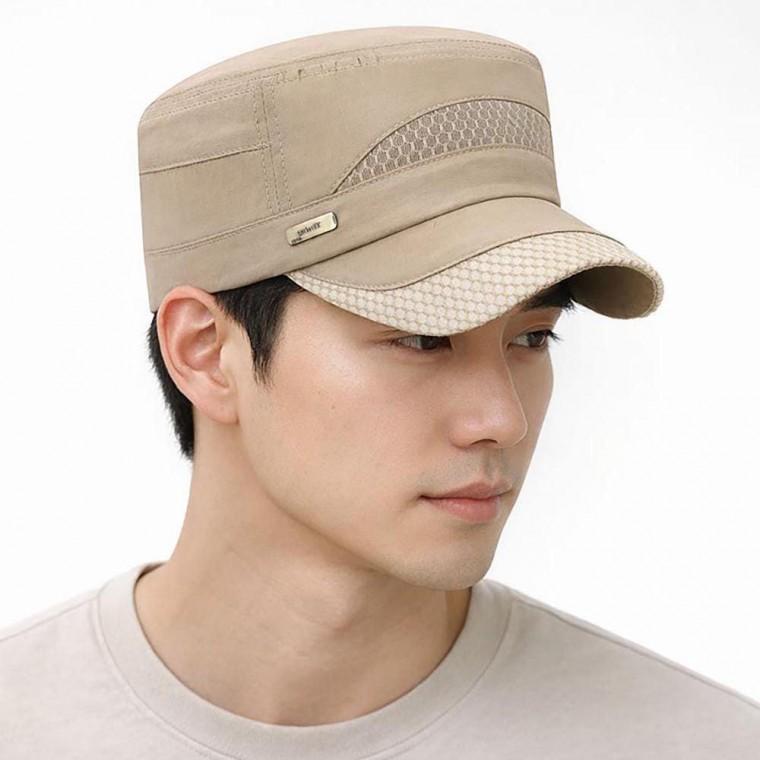 남성 여성 여름 통기성 메쉬 소재 골드 포인트 군모 모자
