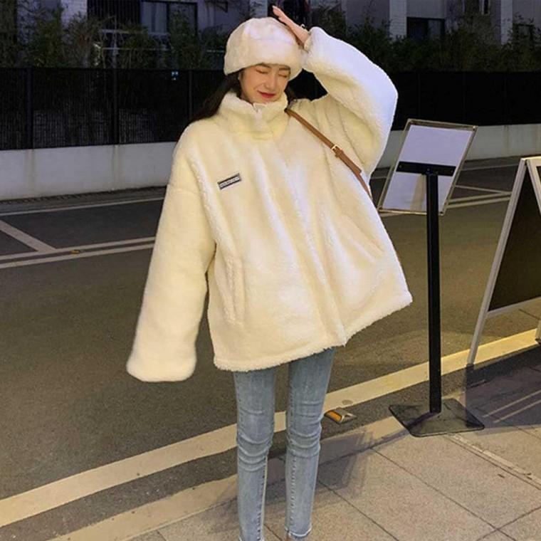 여자 20 대 꾸안꾸룩 가을 여행 아우터 뽀글이 점퍼 10 대학생옷 봄코디 플리스 자켓