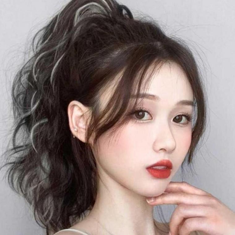 통가발 실내용 브릿지 포니테일 가발집게핀 묶음머리 집게 붙임머리 집게핀 부분 헤어피스 염색 가발