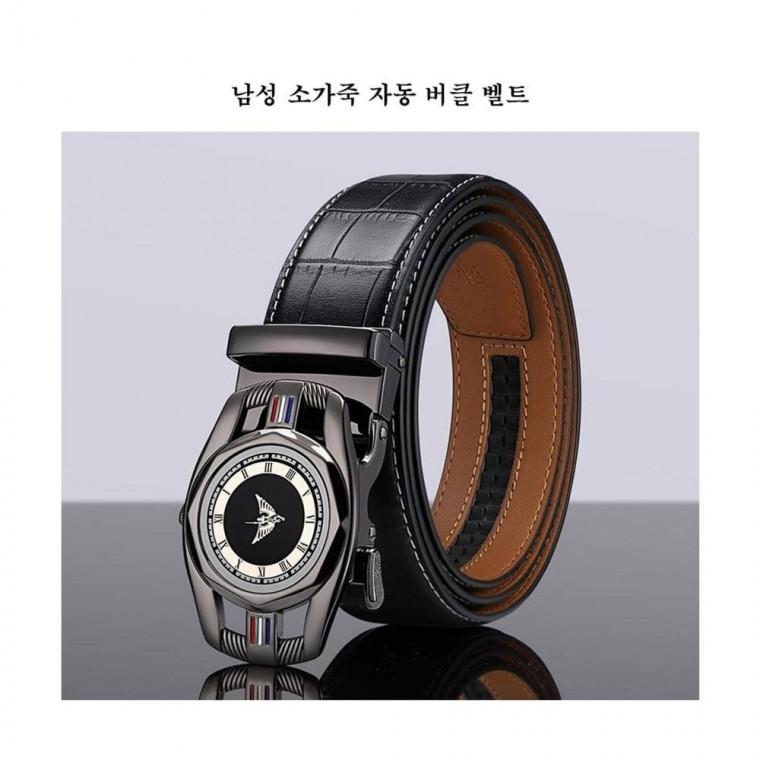 루미나D 윌리엄폴로 퀸즈 남성 소가죽 자동 버클 벨트