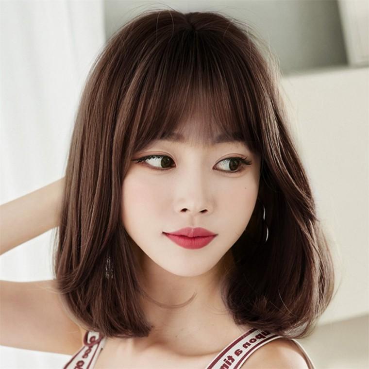 C컬 중단발 통가발 단발머리가발 단발가발 생머리가발 커트통가발 여자C컬