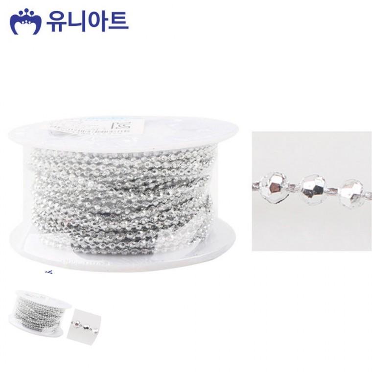 롤비즈줄 비즈팔찌부자재 비즈공예 비즈공예줄 비즈체인줄 롤체인줄 은색