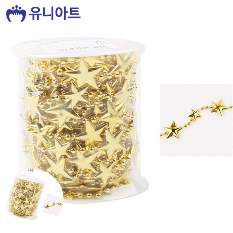 롤비즈줄 키링부자재별 비즈공예팔찌부자재 롤체인비즈 별모양키링부자재 롤체인줄 금색