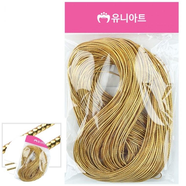 팔찌탄성줄 공예끈 탄력줄 늘어나는팔지줄 늘어나는줄 늘어나는 줄 약100yd 금색